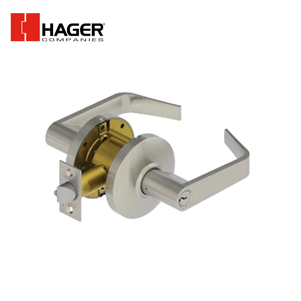 HAGER - 2570 - Classroom Cylindrical Lock - 2-3/4 Inch Backset - KD Keying - Schlage C Keyway - ASA Strike - Grade 2