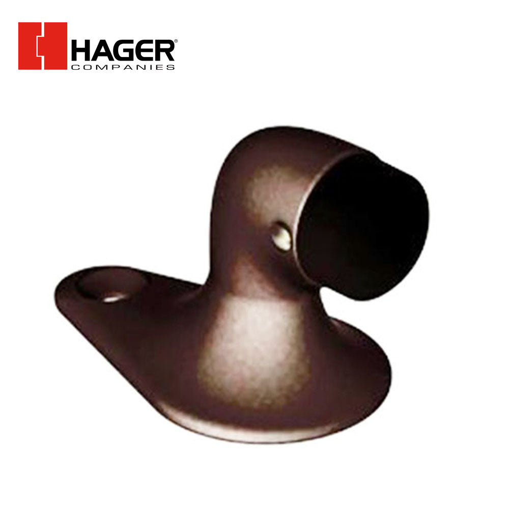 HAGER - 257F - Floor Stop - Cast Brass with Rubber Bumper