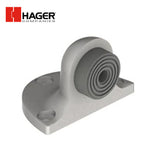 HAGER - 259F - Tri-Base Floor Stop - Cast Brass with Rubber Bumper - Satin Chrome