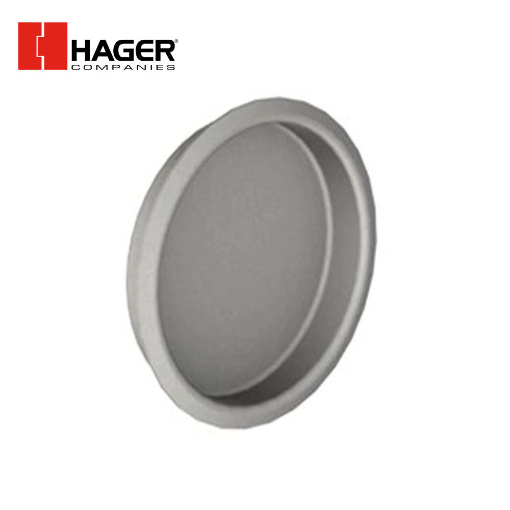 HAGER - 2630 - Round Flush Pull - Satin Chrome