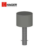 HAGER - 269F - Heavy Duty Floor Stop - Steel Pin with Rubber Bumper