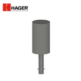 HAGER - 269T - Heavy Duty Floor Stop - Steel Pin with Rubber Bumper - Steel Bolt - Zinc Plated