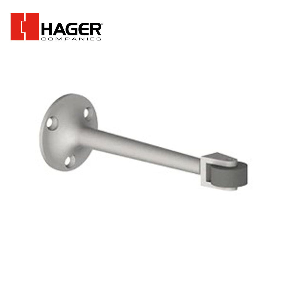 HAGER - 272W - Roller Bumper 2 Base with 6-1/4 Projection - Satin Chrome