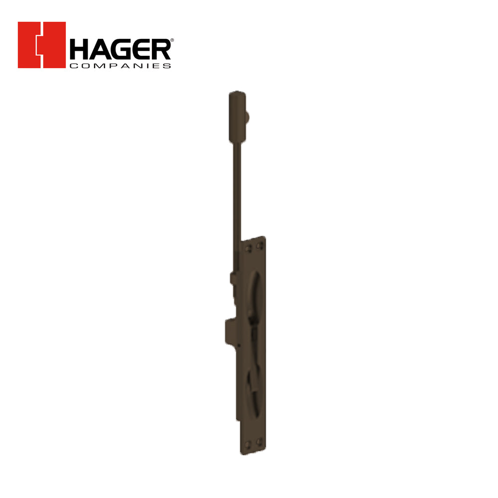 HAGER - 282D - Brass Manual Flush Bolt - 12 Inch Rod Length