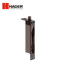 HAGER - 283D - Brass Manual Flush Bolt - 1/2 Inch Square Bolt Head with 15/16 Inch by 2-1/4 Inch Strike