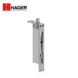 HAGER - 283D - Brass Manual Flush Bolt - 1/2 Inch Square Bolt Head with 15/16 Inch by 2-1/4 Inch Strike