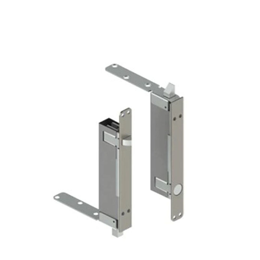 HAGER - 294D - Constant Latching Flush Bolt - Square Bolt Head - Satin Stainless Steel