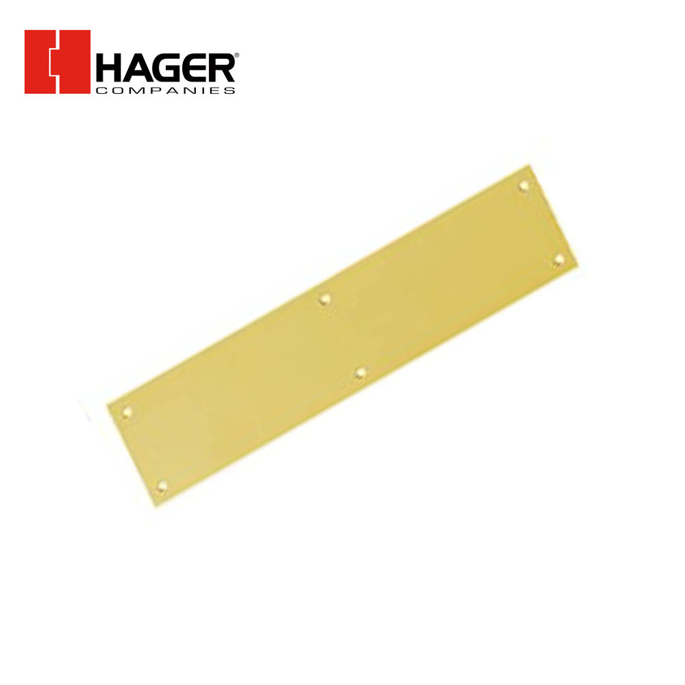 HAGER - 30S - Push Plate - Square Corner