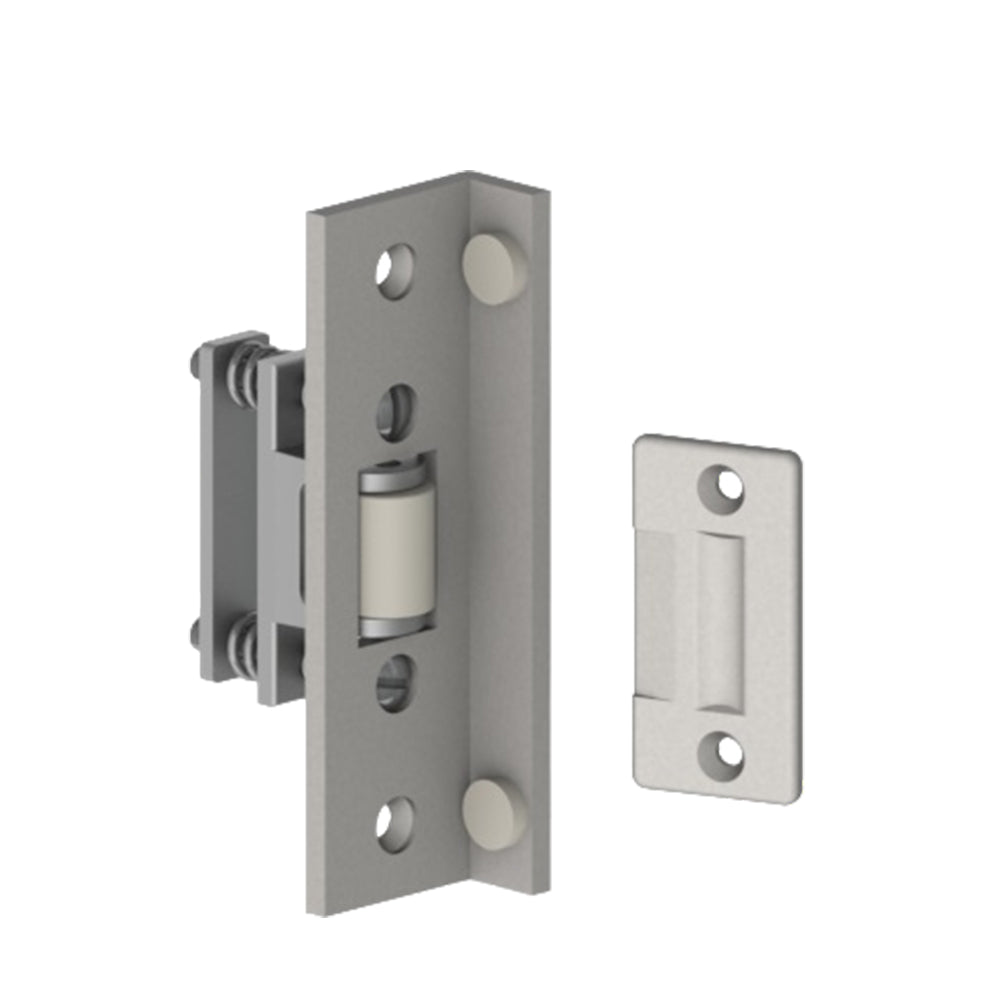 HAGER - 318S - Brass Roller Latch with Stop - 1-7/16 by 4-7/16 Latch Face - 3/8 Max Roller Projection - 626 (Satin Chrome)