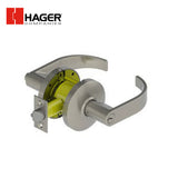 HAGER - 3410 - Passage/Closet Latch - Non-keyed - Non-Handed - Diameter Rose 3-17/32 Inch - Grade 1 - Satin Chrome