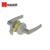 HAGER - 3410 - Passage/Closet Latch - Non-keyed - Non-Handed - Diameter Rose 3-17/32 Inch - Grade 1 - Satin Chrome