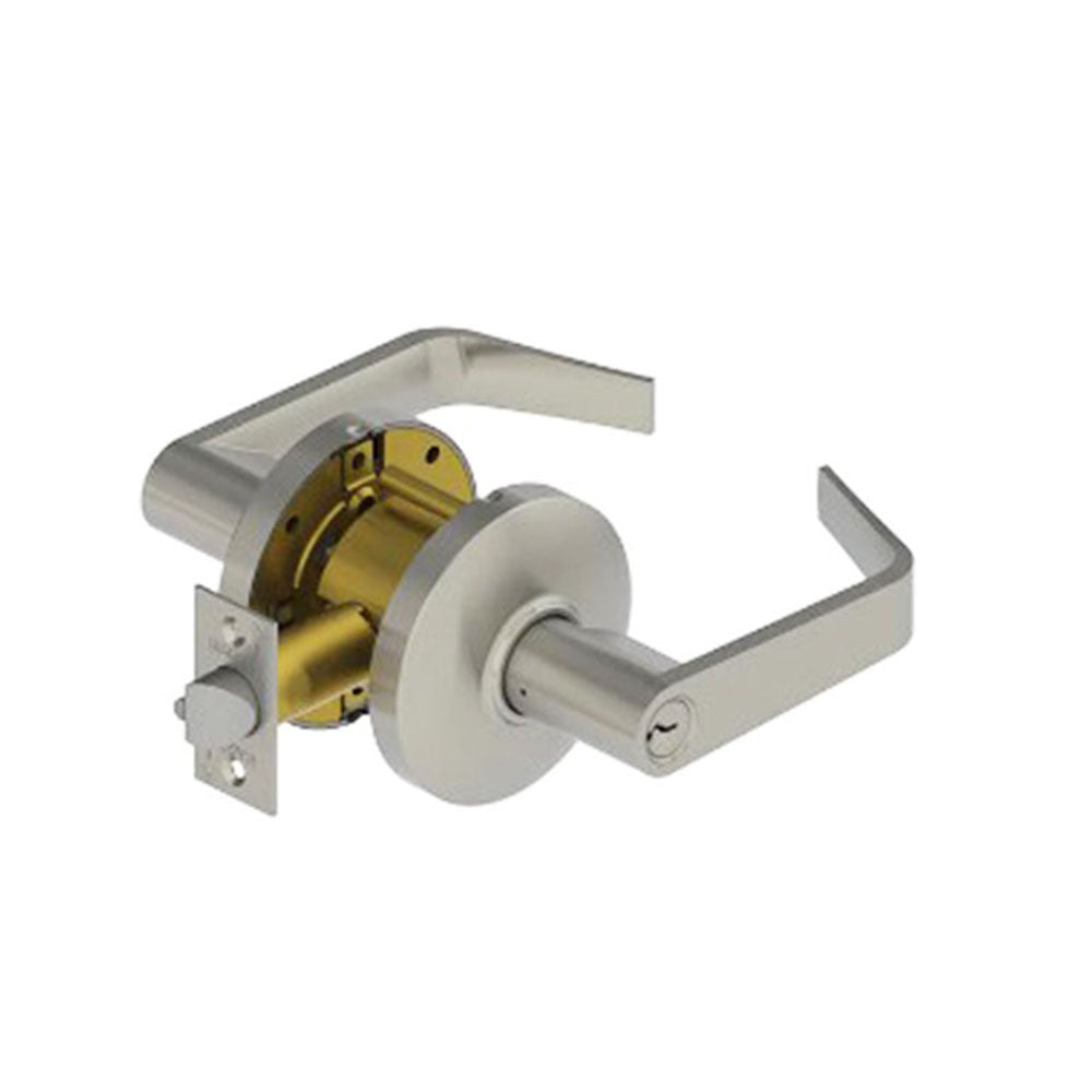 HAGER - 3495 - Classroom Security Cylindrical Lock with 6 Pin - Non-Handed - Lever-Withnell - Grade 1 - Satin Chrome