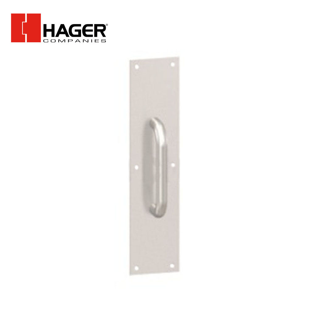 HAGER - 34J - Round Pull - Pull Plate - Square Corner