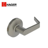 HAGER - 3525 - Exit Cylindrical Lock with Withnell Lever - Non-keyed - Grade 2 - Satin Chrome