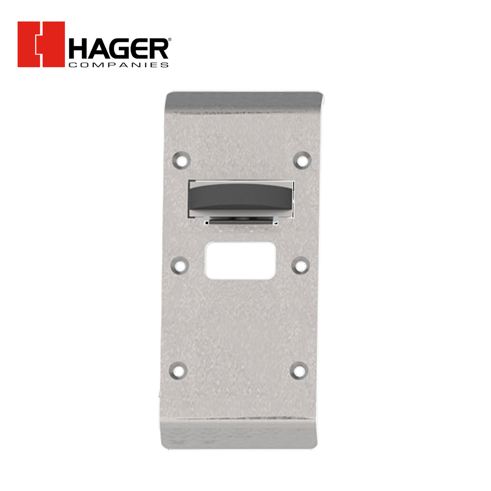 HAGER - 456 - Center Hung Combination - Rescue Door Stop and Two Way Strike Plates - Right-Hande - 626 (Satin Chrome)