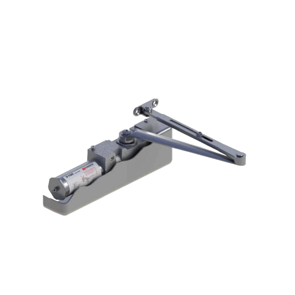 HAGER - 5100 MLT 16 ALM - Multi-Mount 5100 Series Door Closer - Size 1-6 Adjustable - Aluminum Painted