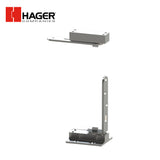 HAGER - 512 - Surface Hospital Pivot Set - Masonry Floor - Less Release - 626 (Satin Chrome)