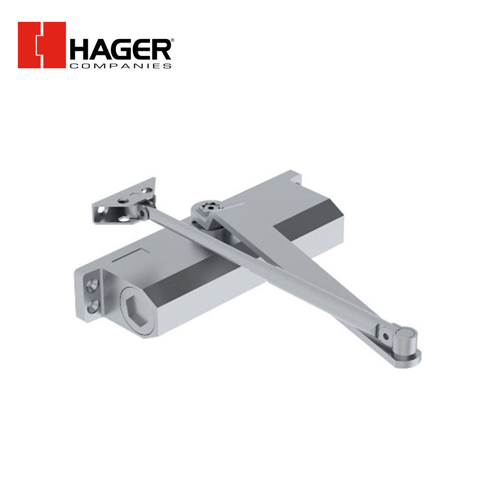 HAGER - 5400 - Door Closer - Non-Handed - Multi-Mount - Grade 2 - Sprayed Aluminum