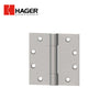 HAGER - AB750 - Full Mortise - Concealed Anti-Friction Bearing Hinge - Heavy Weight - 4.5 Inch by 4.5 Inch - 3 Knuckle - Satin Chromium Plated