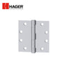 HAGER - ECBB1100 - Full Mortise Ball Bearing Hinge - 4.5 Inch by 4.5 Inch - Steel Base Material - 5 Knuckle