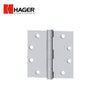 HAGER - ECBB1100 - Full Mortise Ball Bearing Hinge - 4.5 Inch by 4.5 Inch - Steel Base Material - 5 Knuckle