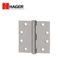 HAGER - ECBB1100 - Full Mortise Ball Bearing Hinge - 4.5 Inch by 4.5 Inch - Steel Base Material - 5 Knuckle