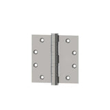 HAGER - ECBB 1103 - Full Mortise Ball Bearing Hinge - Heavy Weight - 4.5 Inch by 4.5 Inch - 5 Knuckle - Non Removable Pin - Satin Stainless Steel