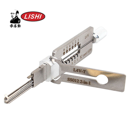 Genuine AKK Lishi L4V-T 2-in-1 Pick and Decoder