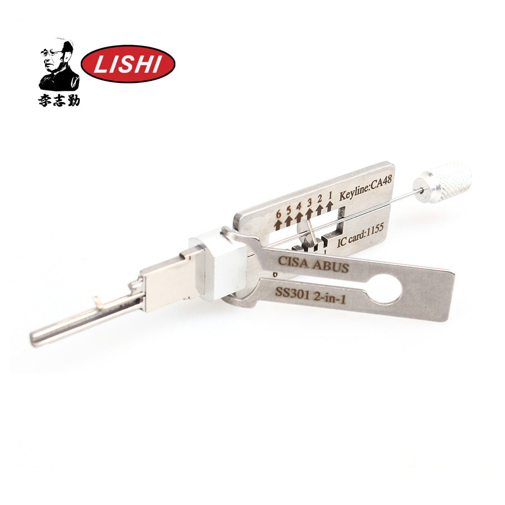 Genuine AKK Lishi CISA ABUS SS301 2-in-1 Pick and Decoder