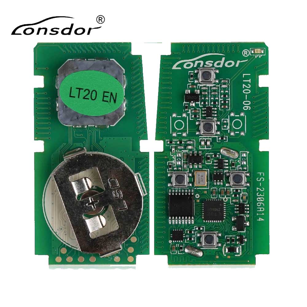 Lonsdor LT20-06 5-Button Universal Smart Key Remote Board - K518ISE K518S KH100+ Switchable Frequency - 8A+4D Chip for Toyota Previa Alphard Vellfire