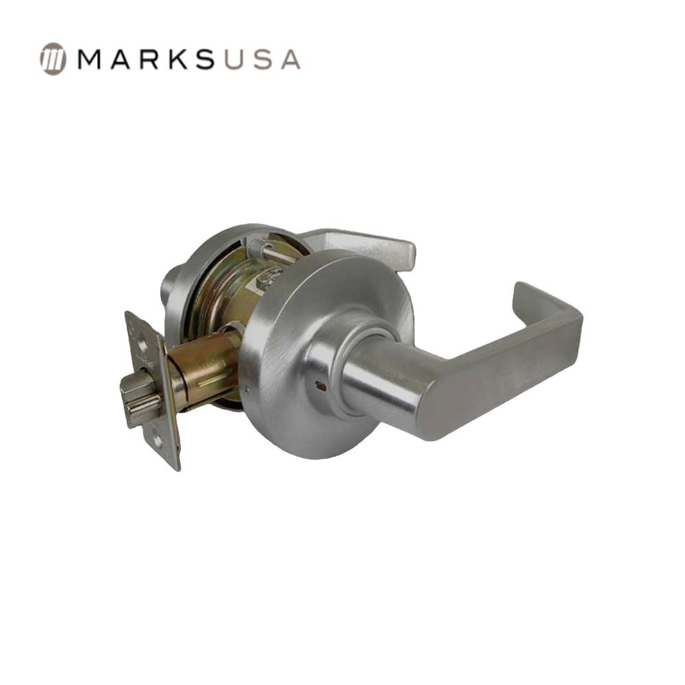 Marks USA - 175N - Passage Function Cylindrical Lock - Non-Keyed Cylinder - American Lever - 3-1/4 Inch Rose Diameter - Non-Handed - F75 ANSI - Grade 2