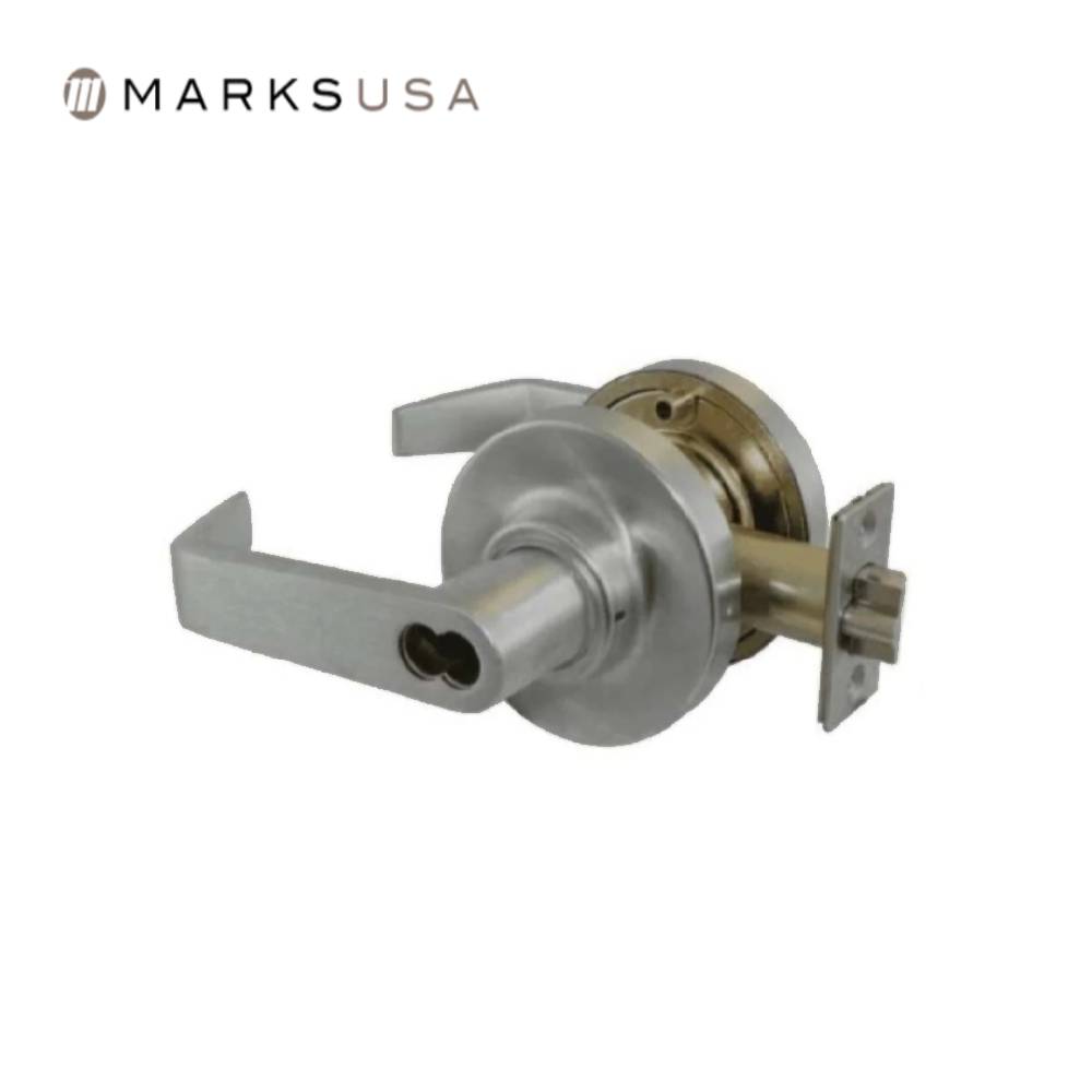 Marks USA - 175RAB - Entrance/Office Function Cylindrical Lock - American Lever 6-Pin - 3-1/4 Inch Rose Diameter - 2-3/4 Inch Backset - Non-Handed - F109 ANSI - Grade 2