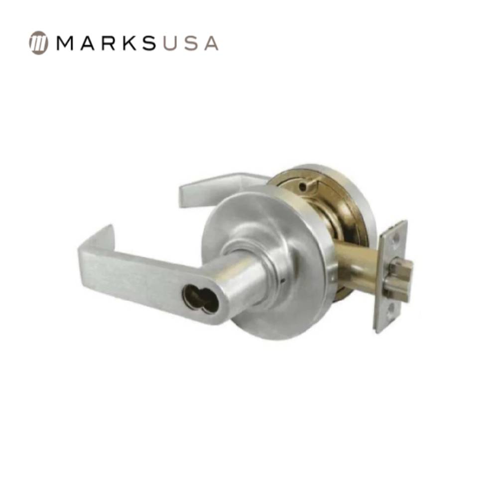 Marks USA - 175RAB - Entrance/Office Function Cylindrical Lock - American Lever 6-Pin - 3-1/4 Inch Rose Diameter - 2-3/4 Inch Backset - Non-Handed - F109 ANSI - Grade 2