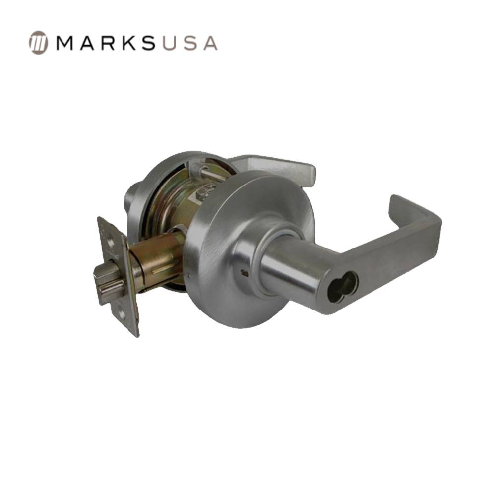 Marks USA - 175RF - Storeroom Function Cylindrical Lock - American Lever 6-Pin - 3-1/4 Inch Rose Diameter - 2-3/4 Inch Backset - Non-Handed - F86 ANSI - Grade 2