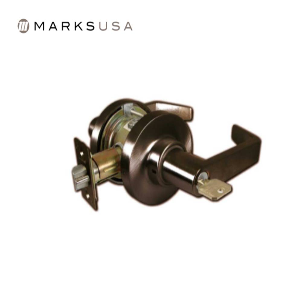 Marks USA - 175S - Classroom Function Cylindrical Lock - Key in Lever Cylinder - American Lever 6-Pin - 3-1/4 Inch Rose Diameter - 2-3/4 Inch Backset - Non-Handed - F84 ANSI - Grade 2