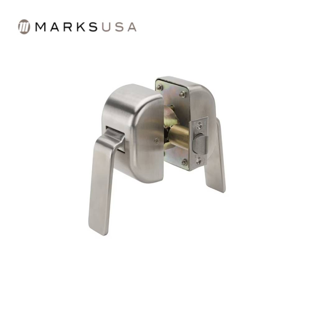 Marks USA - 180PDN -Passage Hospital Push/Pull Latch - Non-Keyed - Push/Pull Paddle - 3-7/16 Diameter Rose - Non-Handed - Grade 1 - Satin Stainless Steel