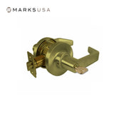 Marks USA - 195DW - Institution Function Cylindrical Lock - Key in Lever Cylinder - American Lever 6-Pin - 3-7/16 Inch Rose Diameter - 2-3/4 Inch Backset - Non-Handed - F87 ANSI - Grade 1