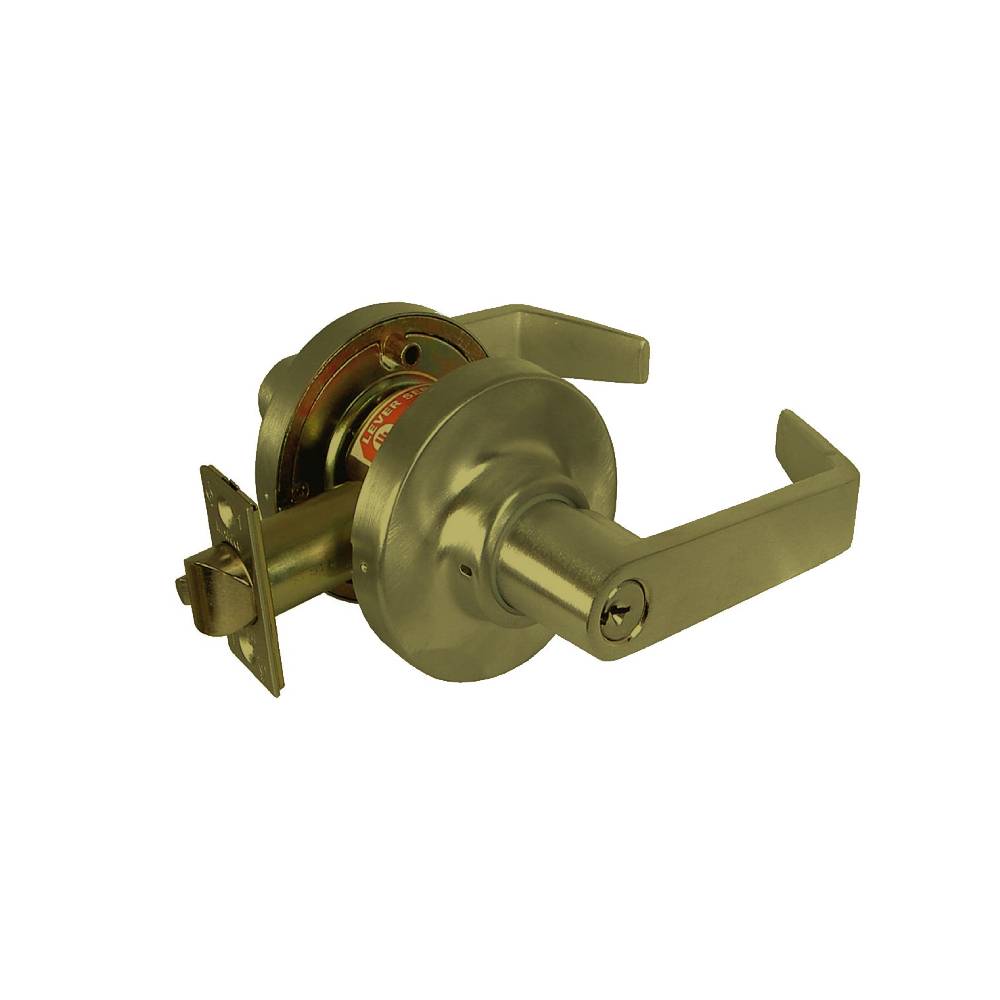 Marks USA - 195L - Privacy Function Cylindrical Lock - Key in Lever Cylinder - American Lever 6-Pin - 3-7/16 Rose Diameter - 2-3/4 Backset - Non-Handed - F76 ANSI - Grade 1 - Satin Brass