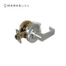 Marks USA - 195N - Passage Function Cylindrical Lock - Non-Keyed - American Lever - 3-7/16 Inch Rose Diameter - 2-3/4 Inch Backset - Non-Handed - F75 ANSI - Grade 1