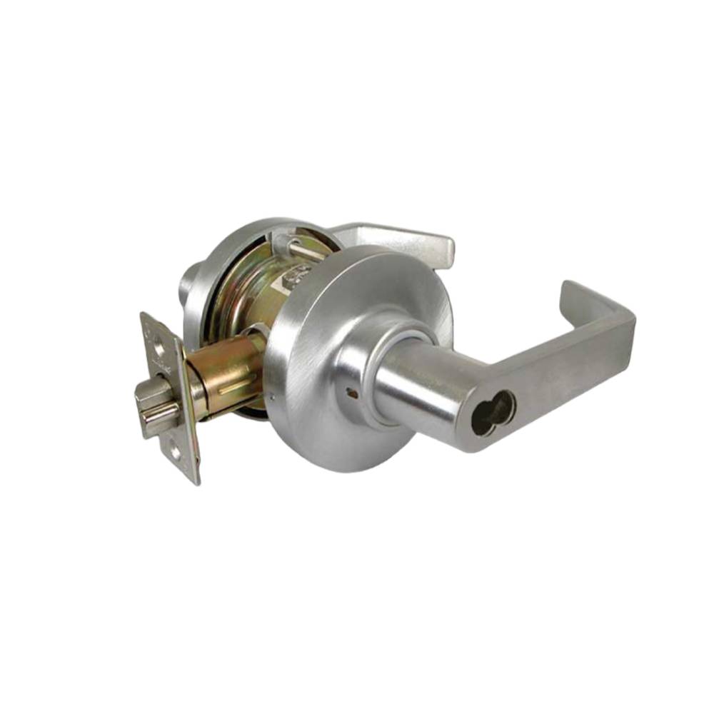 Marks USA - 195RAB - Entrance/Office Function Cylindrical Lock - Corbin Russwin LFIC Less Core - American Lever 6-Pin - 3-7/16 Rose Diameter - 2-3/4 Backset - Non-Handed - F109 ANSI - Grade 1 - Satin Chrome