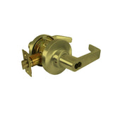 Marks USA - 195RAB - Entrance/Office Function Cylindrical Lock - Schlage FSIC Less Core - American Lever 6-Pin - 3-7/16 Rose Diameter - 2-3/4 Backset - Non-Handed - F109 ANSI - Grade 1 - Bright Brass