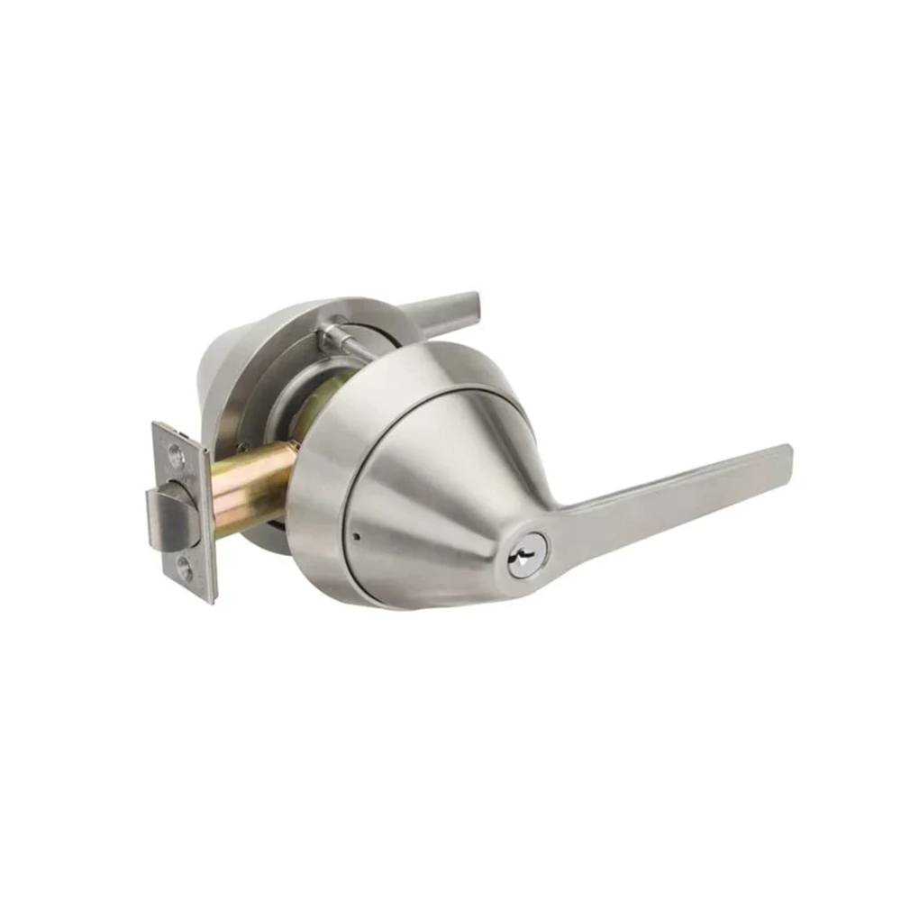 Marks USA - 195SSB-F8 - Entrance Cylindrical Lock - Anti-Ligature Knob - Key in Lever Cylinder - 3-13/16 Diameter Rose - Non-Handed - Grade 1 - Satin Stainless Steel