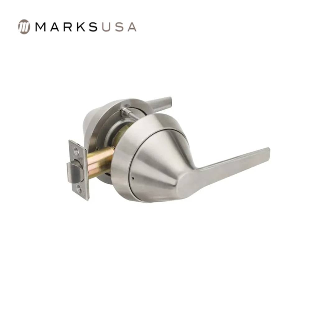 Marks USA - 195SSDO - Dummy Outside Cylindrical Lock - Anti-Ligature Knob - Non-Keyed Cylinder - 3-13/16 Diameter Rose - Non-Handed - Grade 1 - Satin Stainless Steel