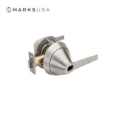 Marks USA - 195SSDW-F8 - Institution Cylindrical Lock - Anti-Ligature Knob - Sargent KIL Prep Less Cylinder - 3-13/16 Diameter Rose - Non-Handed - Grade 1 - Satin Stainless Steel