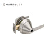 Marks USA - 195SSRB - Entrance Cylindrical Lock - Anti-Ligature Knob - SFIC Prep Less Core - 3-13/16 Diameter Rose - Non-Handed - Grade 1 - Satin Stainless Steel