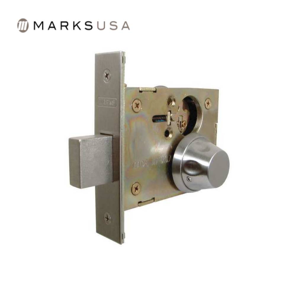 Marks USA - 31SS55K - Mortise Cylinder - Turnpiece Mortise Deadbolt - Anti-Ligature Knob - Non-Handed - Grade 1 - Satin Stainless Steel