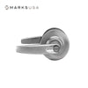 Marks USA - 495L - Privacy Function Cylindrical Lock - Non-keyed - Titan Lever - 3-7/16 Rose Diameter - 2-3/4 Backset - Non-Handed - F76 ANSI - Grade 1 - Satin Chrome