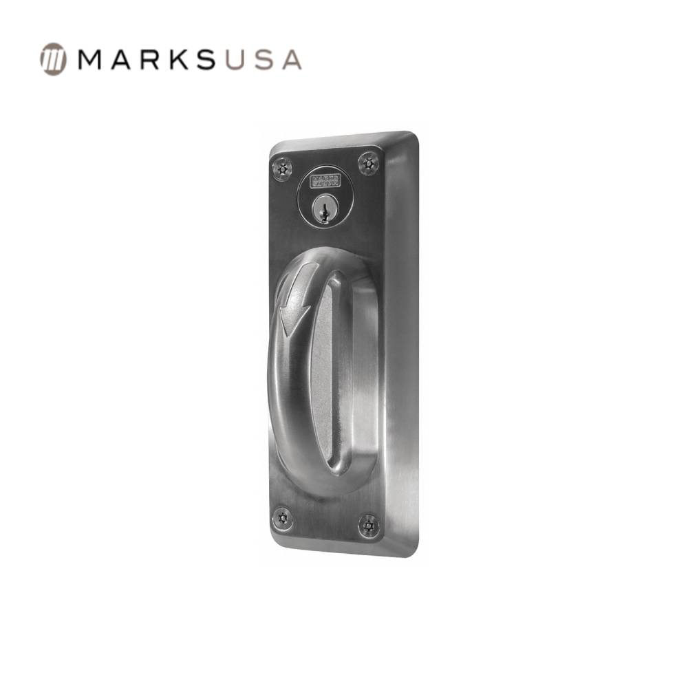 Marks USA - 5BHC - Storeroom Mortise Cylinder Lock - D-Lig Slide - Field Reversible - Grade 1 - Satin Stainless Steel