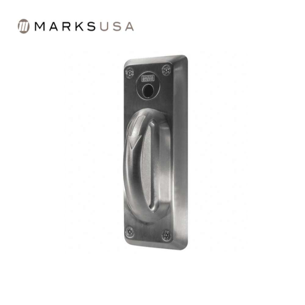 Marks USA - 5BH - Privacy Cylindrical Lock - Non-keyed - D-Lig Slide - Field Reversible - Grade 1 - Satin Stainless Steel