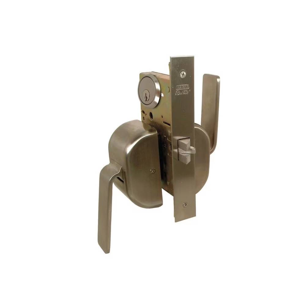 Marks USA - 5PDDW - Vestibule Hospital Push/Pull Latch Mortise Cylinder - Push/Pull Paddle - Field Reversible - Grade 1 - Satin Stainless Steel